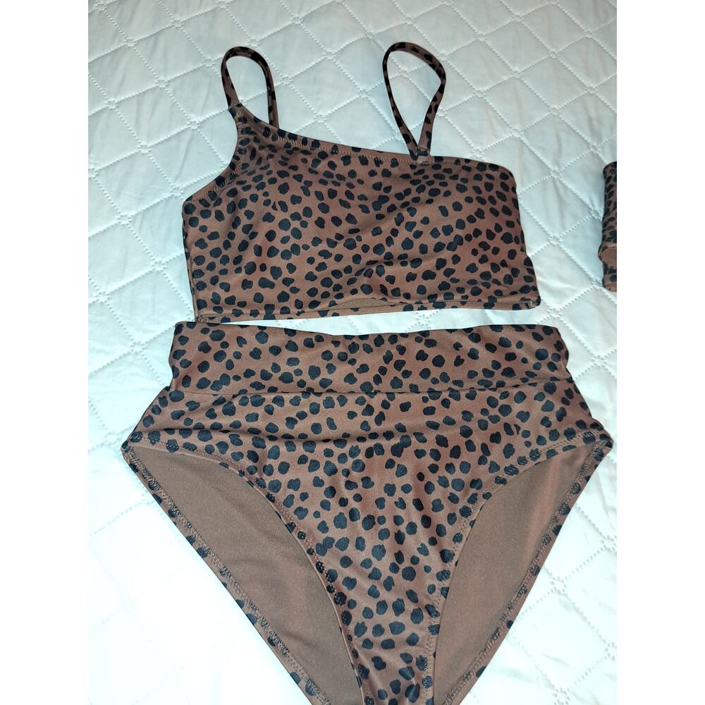 Old Navy Leopard Bikini 2 Tops and 1 Bottom M - Picture 5 of 9